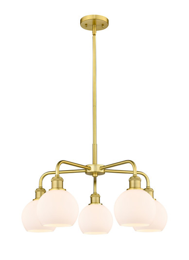 Ballston Five Light Chandelier in Satin Gold (405|516-5CR-SG-G121-6)