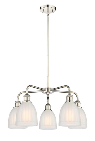 Downtown Urban Five Light Chandelier in Polished Nickel (405|516-5CR-PN-G441)