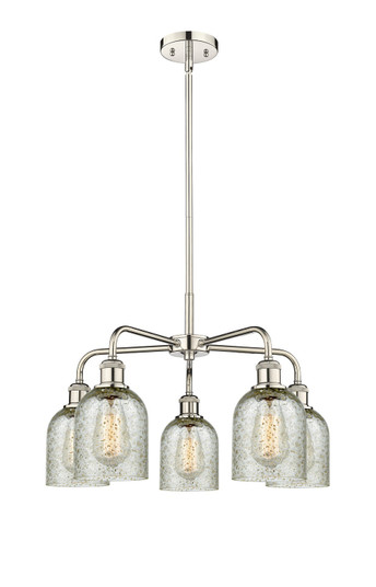 Downtown Urban Five Light Chandelier in Polished Nickel (405|516-5CR-PN-G259)