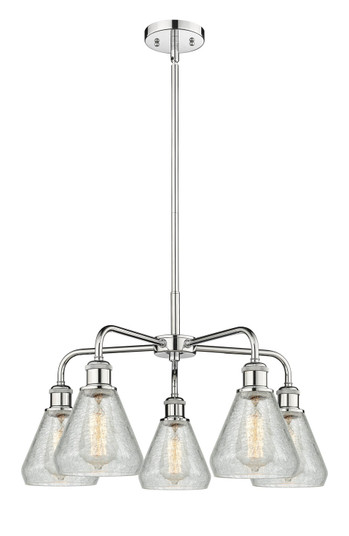 Downtown Urban Five Light Chandelier in Polished Chrome (405|516-5CR-PC-G275)