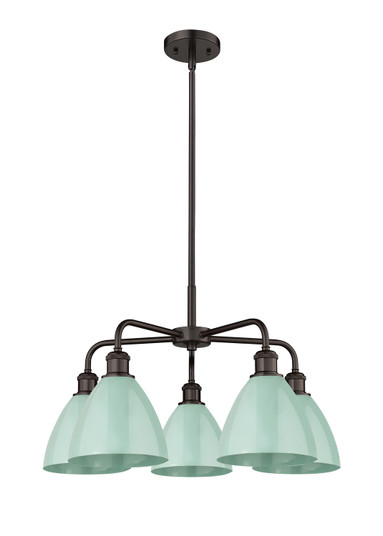 Ballston Five Light Chandelier in Oil Rubbed Bronze (405|516-5CR-OB-MBD-75-SF)