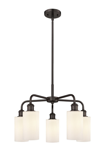 Downtown Urban Five Light Chandelier in Oil Rubbed Bronze (405|516-5CR-OB-G801)