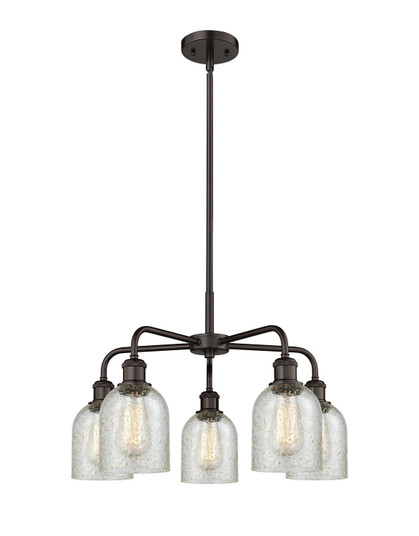 Downtown Urban Five Light Chandelier in Oil Rubbed Bronze (405|516-5CR-OB-G259)