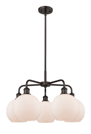Downtown Urban Five Light Chandelier in Oil Rubbed Bronze (405|516-5CR-OB-G121-8)