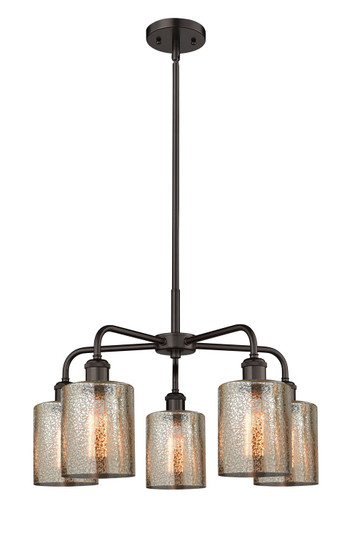 Downtown Urban Five Light Chandelier in Oil Rubbed Bronze (405|516-5CR-OB-G116)