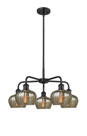 Downtown Urban Five Light Chandelier in Matte Black (405|516-5CR-BK-G96)