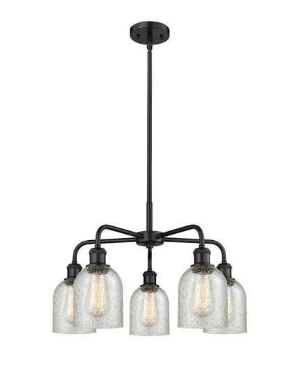 Downtown Urban Five Light Chandelier in Matte Black (405|516-5CR-BK-G259)