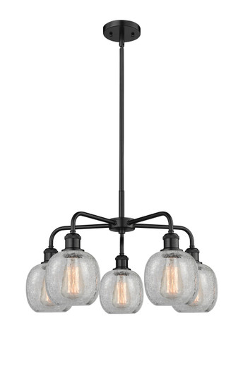 Downtown Urban Five Light Chandelier in Matte Black (405|516-5CR-BK-G105)