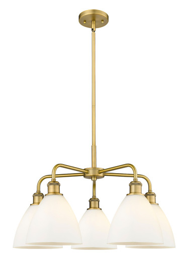 Downtown Urban Five Light Chandelier in Brushed Brass (405|516-5CR-BB-GBD-751)