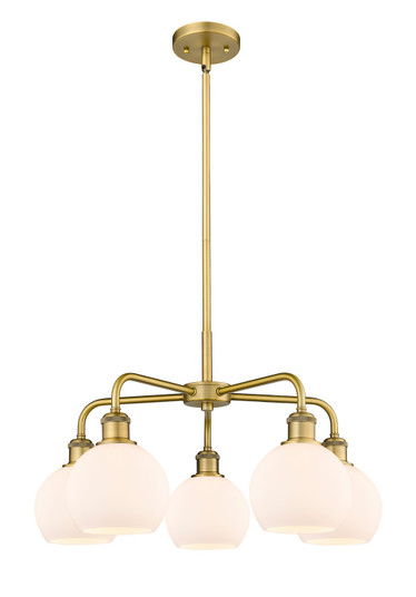 Ballston Five Light Chandelier in Brushed Brass (405|516-5CR-BB-G121-6)