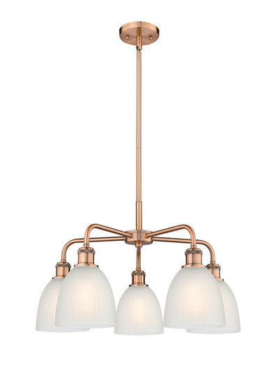 Downtown Urban Five Light Chandelier in Antique Copper (405|516-5CR-AC-G381)