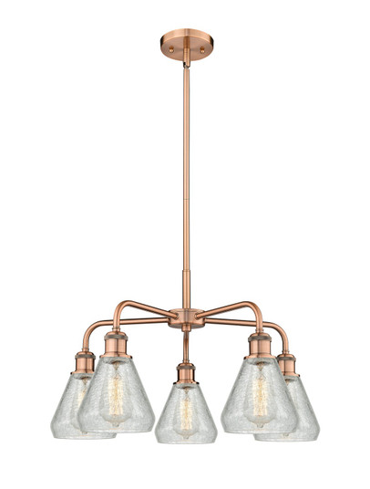 Downtown Urban Five Light Chandelier in Antique Copper (405|516-5CR-AC-G275)