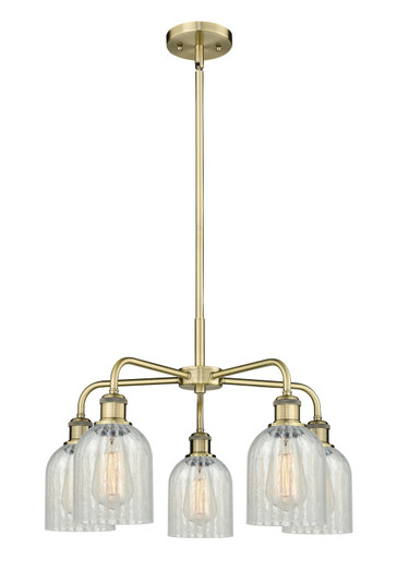 Downtown Urban Five Light Chandelier in Antique Brass (405|516-5CR-AB-G2511)