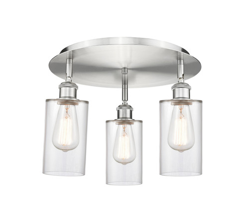 Ballston Three Light Semi-Flush Mount in Satin Nickel (405|516-3C-SN-G802)