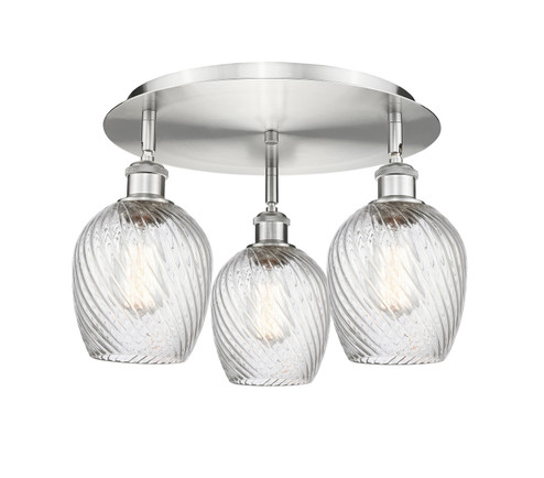 Ballston Three Light Semi-Flush Mount in Satin Gold (405|516-3C-SG-G292)