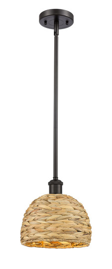 Downtown Urban One Light Pendant in Oil Rubbed Bronze (405|516-1S-OB-RBD-8-NAT)