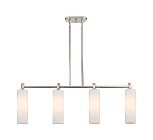 Downtown Urban LED Island Pendant in Satin Nickel (405|434-4I-SN-G434-12WH)