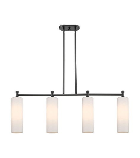 Downtown Urban LED Island Pendant in Matte Black (405|434-4I-BK-G434-12WH)