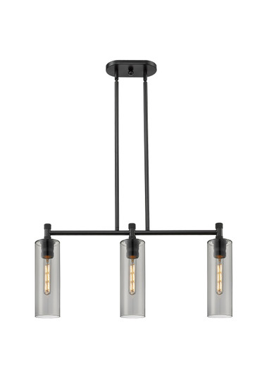 Downtown Urban LED Island Pendant in Matte Black (405|434-3I-BK-G434-12SM)