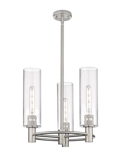 Downtown Urban LED Pendant in Satin Nickel (405|434-3CR-SN-G434-12CL)