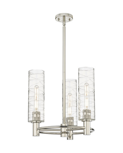 Downtown Urban Three Light Pendant in Polished Nickel (405|434-3CR-PN-G434-12DE)