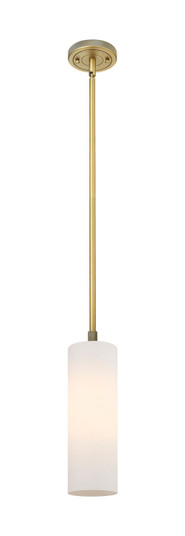 Downtown Urban One Light Pendant in Brushed Brass (405|434-1S-BB-G434-12WH)