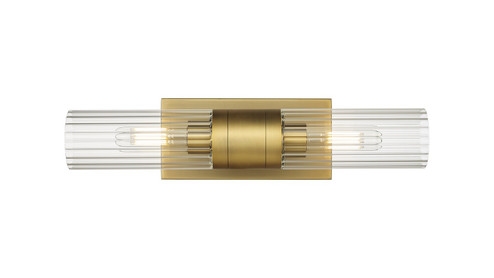 Downtown Urban Two Light Bath Vanity in Brushed Brass (405|429-2WL-BB-G429-8CL)