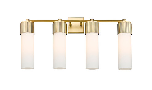 Downtown Urban LED Bath Vanity in Brushed Brass (405|428-4W-BB-G428-12WH)