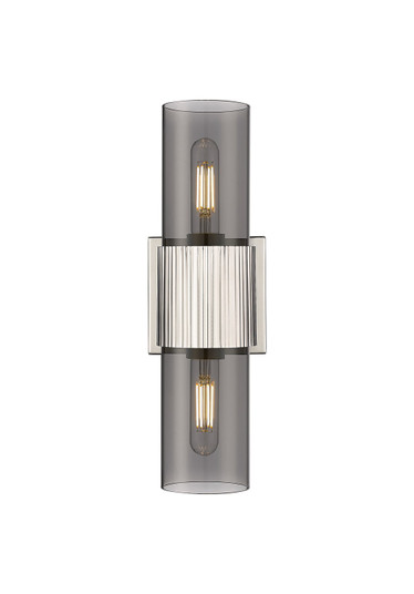 Downtown Urban Two Light Bath Vanity in Polished Nickel (405|428-2WL-PN-G428-7SM)