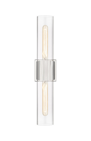 Downtown Urban Two Light Bath Vanity in Polished Nickel (405|428-2WL-PN-G428-12CL)