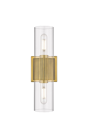 Downtown Urban LED Bath Vanity in Brushed Brass (405|428-2WL-BB-G428-7CL)