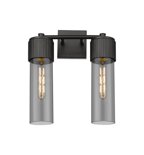 Downtown Urban LED Bath Vanity in Matte Black (405|428-2W-BK-G428-12SM)