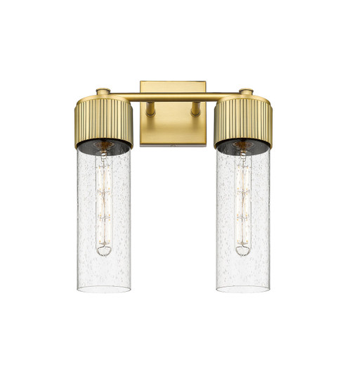 Downtown Urban Two Light Bath Vanity in Brushed Brass (405|428-2W-BB-G428-12SDY)