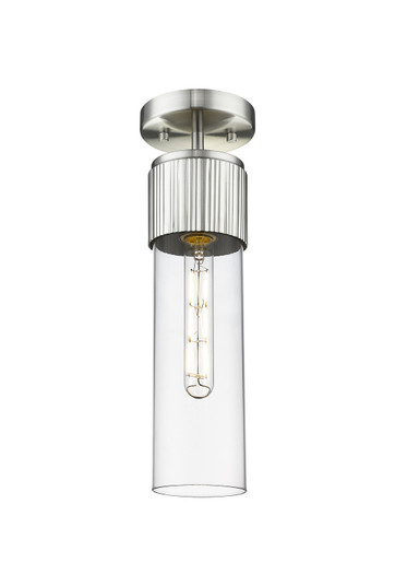 Downtown Urban One Light Semi-Flush Mount in Satin Nickel (405|428-1F-SN-G428-12CL)