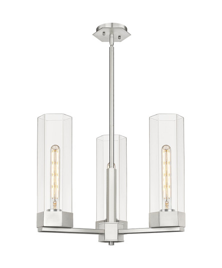 Downtown Urban LED Pendant in Satin Nickel (405|427-3CR-SN-G427-14CL)