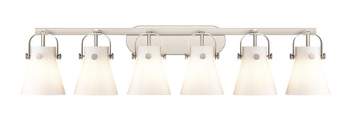 Downtown Urban Six Light Bath Vanity in Satin Nickel (405|423-6W-SN-G411-6WH)