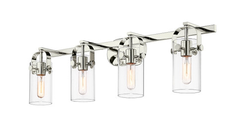 Downtown Urban Four Light Bath Vanity in Polished Nickel (405|423-4W-PN-G423-7CL)