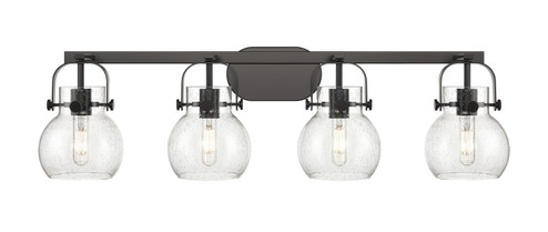 Downtown Urban Four Light Bath Vanity in Matte Black (405|423-4W-BK-G410-6SDY)