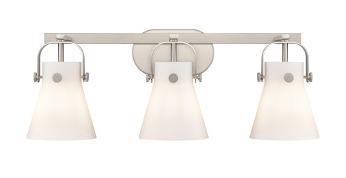Downtown Urban Three Light Bath Vanity in Satin Nickel (405|423-3W-SN-G411-6WH)