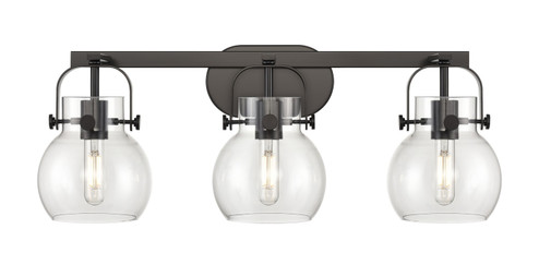 Downtown Urban Three Light Bath Vanity in Matte Black (405|423-3W-BK-G410-6CL)
