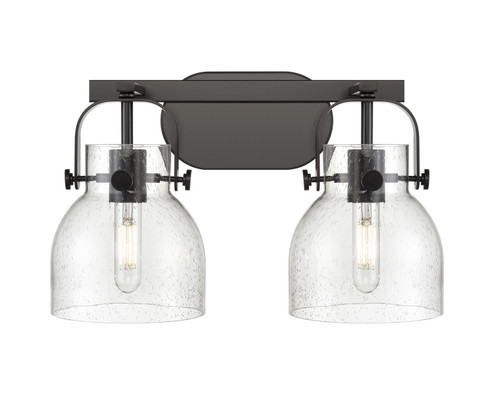 Downtown Urban Two Light Bath Vanity in Matte Black (405|423-2W-BK-G412-6SDY)