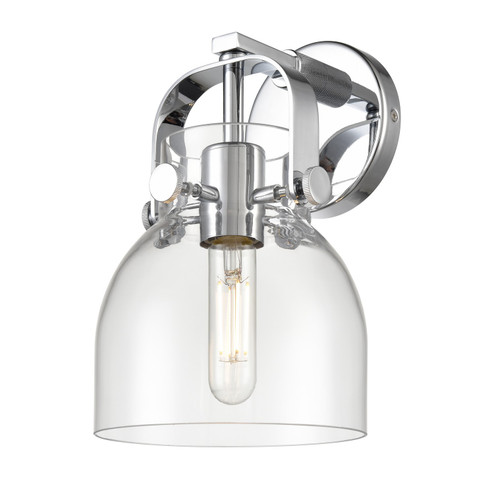 Downtown Urban One Light Wall Sconce in Polished Chrome (405|423-1W-PC-G412-6CL)