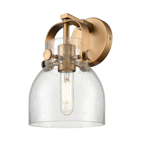 Downtown Urban One Light Wall Sconce in Brushed Brass (405|423-1W-BB-G412-6SDY)