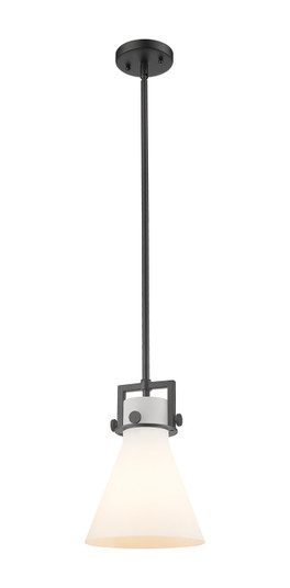 Downtown Urban One Light Pendant in Matte Black (405|411-1SS-BK-G411-8WH)