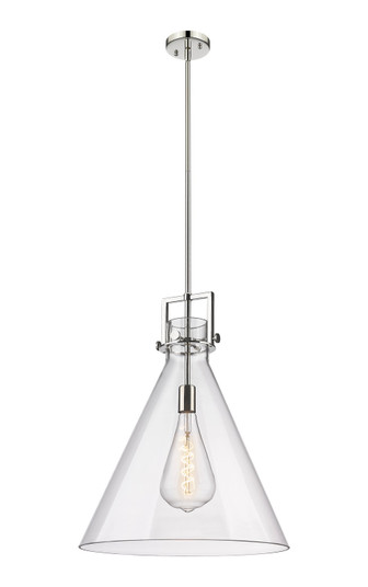 Downtown Urban One Light Pendant in Polished Nickel (405|411-1SL-PN-G411-18CL)