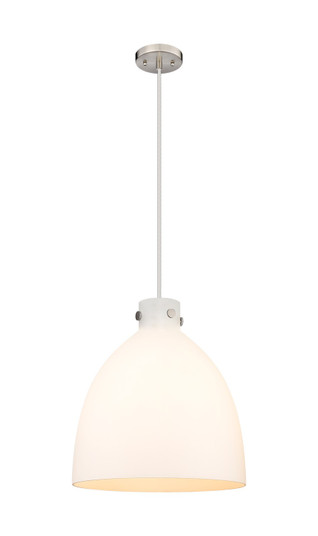 Downtown Urban Three Light Pendant in Satin Nickel (405|410-3PL-SN-G412-18WH)