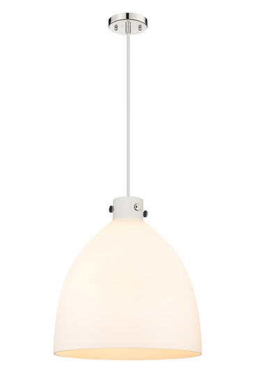 Downtown Urban Three Light Pendant in Polished Nickel (405|410-3PL-PN-G412-18WH)