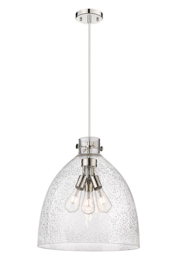 Downtown Urban Three Light Pendant in Polished Nickel (405|410-3PL-PN-G412-18SDY)