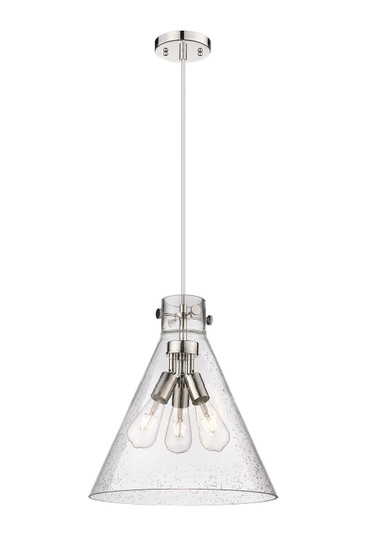 Downtown Urban Three Light Pendant in Polished Nickel (405|410-3PL-PN-G411-16SDY)
