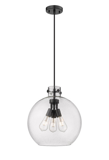 Downtown Urban Three Light Pendant in Matte Black (405|410-3PL-BK-G410-16SDY)